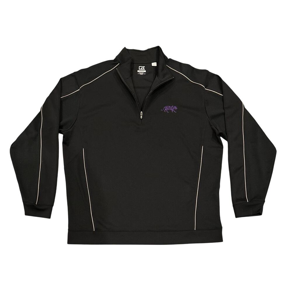 Men’s Cutter & Buck CB DryTec Long Sleeve Pull Over Zip Jacket 2XT/2TGL Tigers